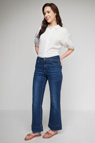 Midnight Blue Solid Flared Bottom, Midnight Blue, image 2